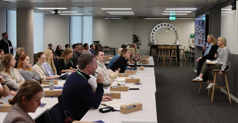 From Influence to Impact: LinkedIn event The Marketing Practice, Ashley Robertson and Nathalie Dorricott speaking