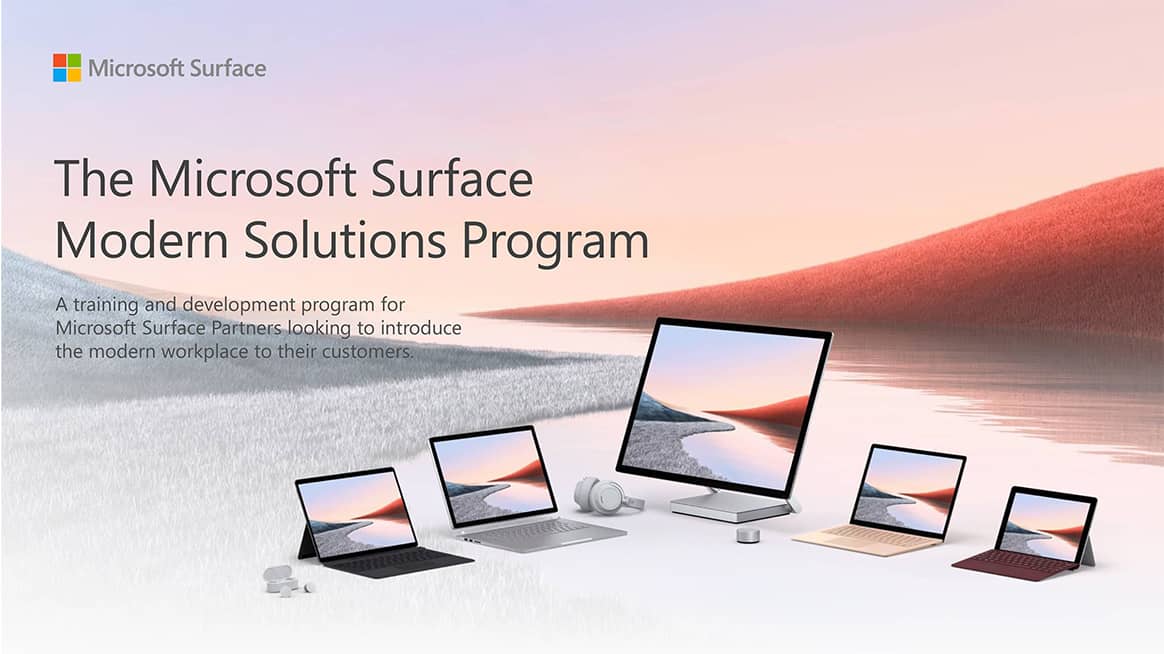 Microsoft Surface modern solutions program advertising